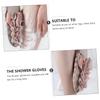 Angoily 6pcs Exfoliating Bath Mitt Dual-sided Scrubber Gloves for Deep Cleansing and Skin Shower Essentials Random Colors Light view 3