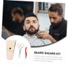 Angoily Beard and Mustache Scissors Kit with Beard Comb and Stylish Storage Bag for Men Stainless Steel Trimming Scissors for Grooming Facial Hair and Eyebrows view 3