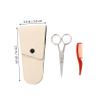Angoily Beard and Mustache Scissors Kit with Beard Comb and Stylish Storage Bag for Men Stainless Steel Trimming Scissors for Grooming Facial Hair and Eyebrows view 4