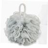 Angoily 4pcs Large Bath Mesh Pouf Soft and Comfortable Exfoliating Shower Sponge White Green Grey and Khaki for Relaxing Body Care and view 2