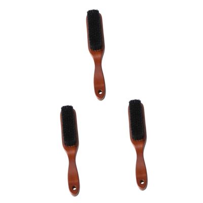 Angoily 3pcs Styling Beard Brush for Men Wooden Handle Portable Detangling Brush Professional Men Beard