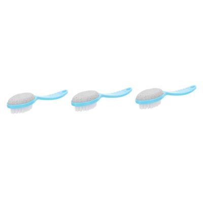 Angoily 3pcs Dry Brush Callus Remover Body Exfoliator Foot Brush Plastic Handle Random Color