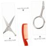 Angoily 2sets Beard Trimmer Scissors Nose Hair Scissors Mustache Beard Trimming Kit Stainless for Men view 2