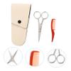 Angoily 2sets Beard Trimmer Scissors Nose Hair Scissors Mustache Beard Trimming Kit Stainless for Men view 4