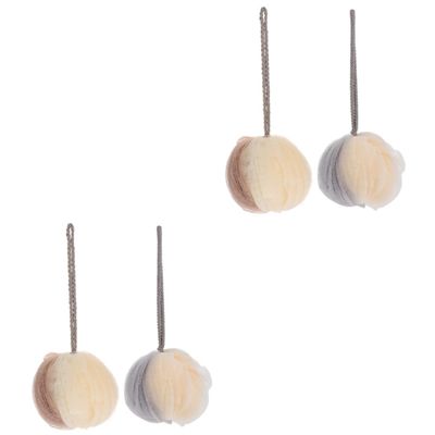 Angoily 4pcs Bath Foaming Scrubber Bath Shower Ball Mitt Comfortable Grip for Men Women