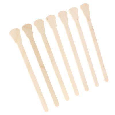 Angoily Hair Removal Stick 100pcs Wooden Disposable Waxing Spatulas Non Stick Wax for Professional or Home Use