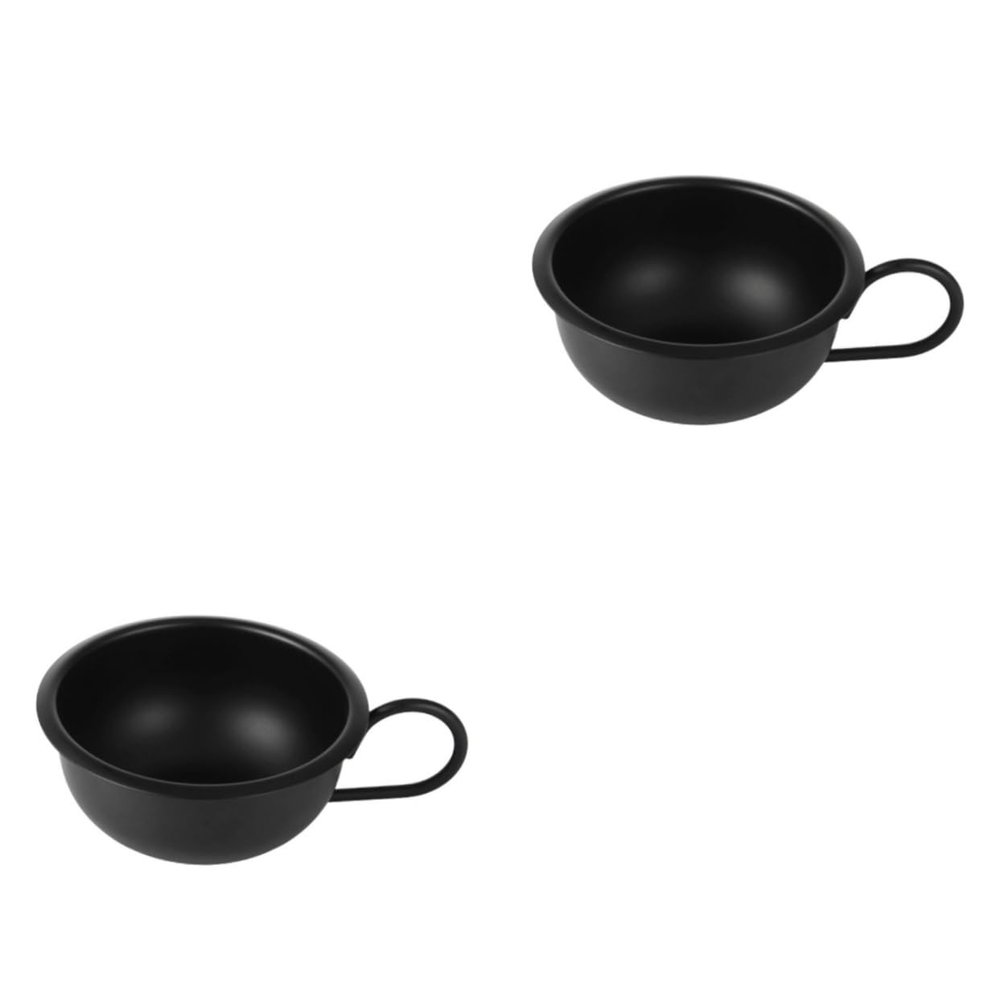 Angoily 2pcs Men Shaving Bowl Shaving Cream Compatible Metal Mug for Daily Use