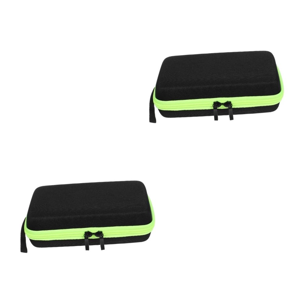 Angoily 2pcs Box Razor Case Travel Bag Safe Pressure-Resistant Storage Box Zipper Fits for Travel Outdoor