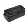 Leather Toiletry Bag for Women and Men Gift Hanging Toiletry Bag Travel Kit Pouch Bag Shaving Dopp Kit (Black) view 1