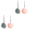 Angoily 4pcs Shower Mesh Foaming Bath Bubble Ball Skin Cleaner Bath Scrubber Washcloth Body Skin Care Products view 1