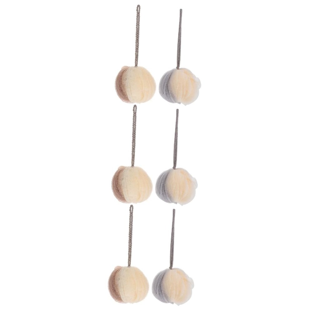 Angoily 6pcs Exfoliating Body Sponge Bath Shower Loofah Bath Poufs for Shower Net Scrubber for Body Scrubber Ball Foaming Puff