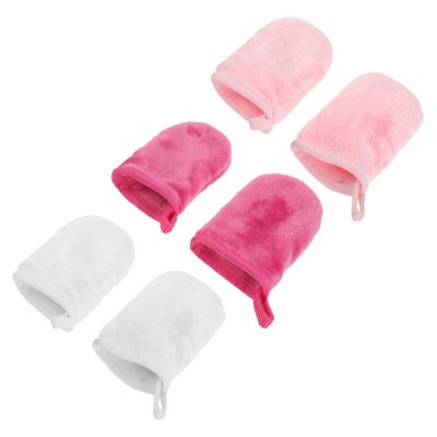 Angoily 12pcs Exfoliating Makeup Remover Gloves for Gentle Facial Cleansing Breathable and Water-absorbent Mitts for Efficient Makeup Removal and Daily Skincare