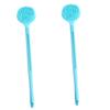 Angoily 2pcs Silicone Bath Brush Dual-Sided Exfoliating Back Scrubber for All Skin Types -Tear Design Hanging for Easy Storage for Family view 1