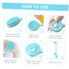 Angoily 2pcs Silicone Bath Brush Dual-Sided Exfoliating Back Scrubber for All Skin Types -Tear Design Hanging for Easy Storage for Family view 4
