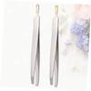 Angoily 2pcs Dual-use Stainless Steel Oblique Mouth Tweezers for Eyebrows and Beauty Ergonomic Design for Removal Lightweight and Portable Makeup Tool view 2
