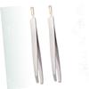 Angoily 2pcs Dual-use Stainless Steel Oblique Mouth Tweezers for Eyebrows and Beauty Ergonomic Design for Removal Lightweight and Portable Makeup Tool view 4