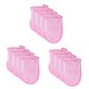 Angoily 12pcs Makeup Removal Puff Facial Cleaning Gloves Soft Pink Gloves Reusable Makeup Remover Cloths Luxurious Powder view 1