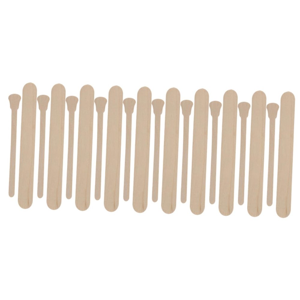 Angoily 100pcs Wooden Wax Sticks for Hair Removal and Crafting Wax Applicator Tools Smooth for Even Application for Salons and Home Use