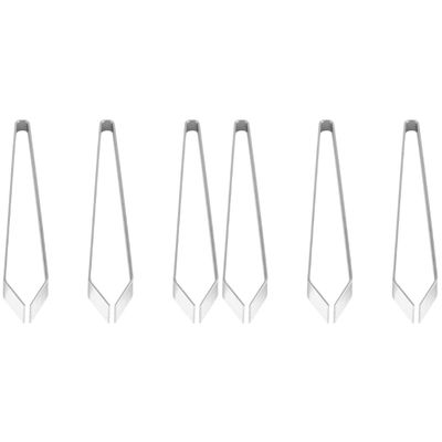 Angoily 6 Pcs Fish Bone Clip for Restaurant Slant Tweezer for Bone Removing Stainless Steel Tweezer Fish Food for Hair Removing