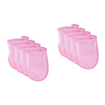 Angoily 8pcs Luxurious Face Cleaning Gloves Soft Makeup Removal Puff Reusable Scrub Gloves for Daily Use