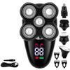 EKHOU Head Shavers for Bald Men, 5 in 1 Electric Razor for Men Bald Head Shaver LED Display Nose Hair Beard Trimmer Clippers Facial Cleansing Brush USB Rechargeable view 1