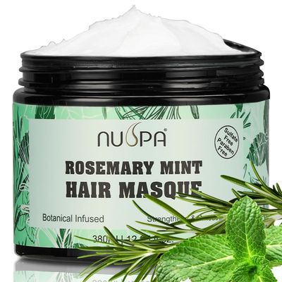 NUSPA Rosemary Mint Hair Mask For Damaged Dry Frizzy Hair,Against Dryness and Damage, Anti-Break Intensive Bond Repair Deep Conditioning Masque