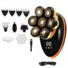EKHOU Head Shavers for Bald Men, 5 in 1 Men 7D Floating Men Electric Shaver Wet Dry Beard Hair Trimmer Electric Razor Rechargeable Bald Head Shaving Machine LCD Display (Color : Golden) view 1