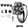 EKHOU Head Shavers for Bald Men, 5 in 1 Men 7D Floating Men Electric Shaver Wet Dry Beard Hair Trimmer Electric Razor Rechargeable Bald Head Shaving Machine LCD Display (Color : Silver) view 1