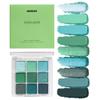 GL-Turelifes 9 Colors Matte&Pearl Black Eyeshadow Palette, Smoky Eye Shadow Makeup, Silver Glitter Grey Eyeshadow with Mirror Waterproof Long Lasting Highly Pigmented Eye Shadows (Green) view 1