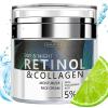 Retinol Face Cream with Collagen, Day & Night Face Moisturizer Anti Wrinkle Skin Care, Reduces Dark Spots & Fine Lines, Firming Cream for Face and Neck, Evens Tone 1.76 Fl Oz view 1