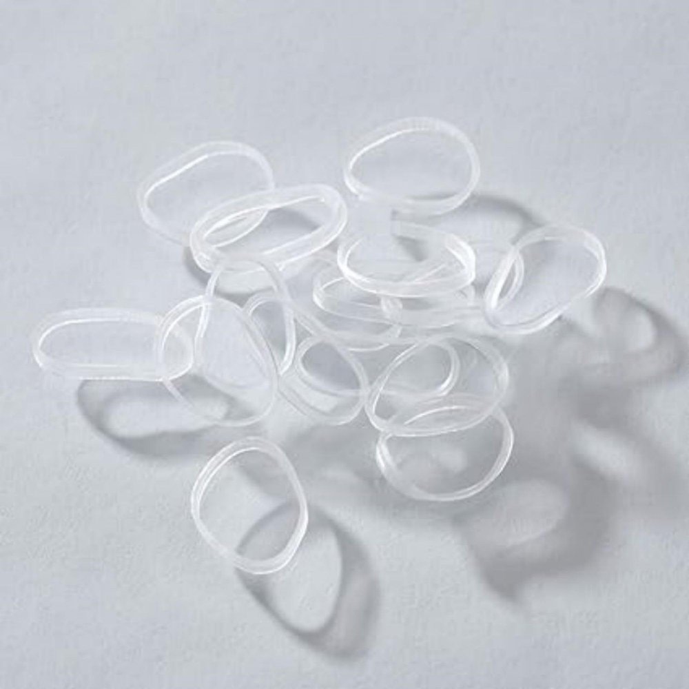 Kusport 1000 Elastic Headband Set Women's Rubber Headband, Transparent