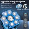 9D Electric Head Shaver for Bald Men, Upgraded 5-in-1 Waterproof Wet/Dry Grooming Kit Electric Shaver for Men, Cordless Rechargeable Bald Head Razor for Home&Travel view 2