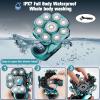 9D Electric Head Shaver for Bald Men, Upgraded 5-in-1 Waterproof Wet/Dry Grooming Kit Electric Shaver for Men, Cordless Rechargeable Bald Head Razor for Home&Travel view 3