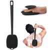 ARIOSOX Silicone Back Scrubber for Shower, Detachable Long Handle Body Scrub Brush, Shower Brush for Shower Exfoliating and Message, Dual Purpose Overall Cleaning - Black view 1
