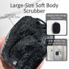 ARIOSOX Silicone Back Scrubber for Shower, Detachable Long Handle Body Scrub Brush, Shower Brush for Shower Exfoliating and Message, Dual Purpose Overall Cleaning - Black view 2
