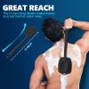 ARIOSOX Silicone Back Scrubber for Shower, Detachable Long Handle Body Scrub Brush, Shower Brush for Shower Exfoliating and Message, Dual Purpose Overall Cleaning - Black view 4
