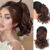 Synthetic Short Wavy Drawstring Ponytailtail Hair Extensions Clip Hairpieces For Women Natural Fake Ponytail Tail view 2