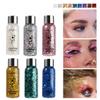 9 Piece Body Glitter Gel, Mermaid Sequins Chunky Glitter Face Hair Nail Lips Glitter Gel Durable Sparkling Lotion Glitter Liquid Eyeshadow for Festival Birthday Makeup Party view 3