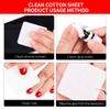 Hintyne Makeup Remover Pads,Eyelash Extension Glue Cleaning Cotton Pads Nail Glue Non-Woven Fabric Wipes 200PCS view 4