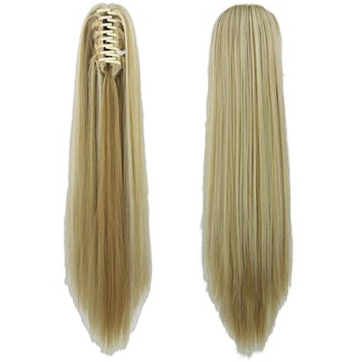 180G Thick Long Curly Clip On Hairpiece Extensions Ponytail Tail Synthetic Hair Claw Ponytailtails