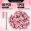 180 Fine Grit Small Sanding Bands for Nail Drill with 3.1MM Mandrel Bit Set and Mini 100/180 Grit Pink Nail Buffer Block Bundle view 2