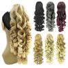 180G Synthetic Hair Claw Ponytailtail Wig Long Blonde Curly Fake Hair Extension Clip Pieces Ponytail Tail For Women view 2