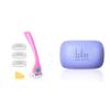 Billie Razors for Women Shave Kit  Womens Razor + 4 x 5-Blade Razor Refills + Magnetic Holder  Malibu & Body Buffer - Pre-shave Exfoliating Bar - 3.5 oz view 1