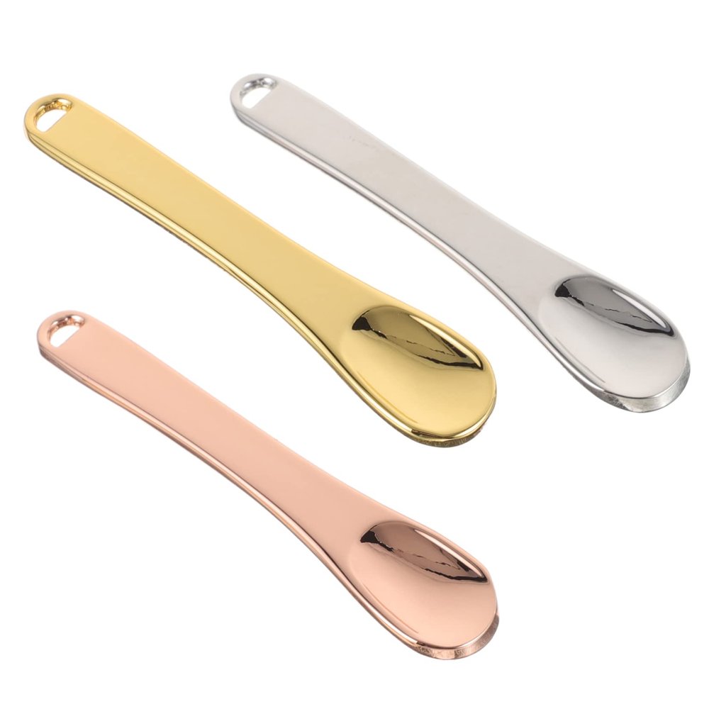 CHILDWEET 3pcs Reusable Cosmetic Spatula for Face Cream Application Makeup Spoons Smooth Skin-friendly Design for and Mask Application