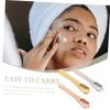 CHILDWEET 3pcs Reusable Cosmetic Spatula for Face Cream Application Makeup Spoons Smooth Skin-friendly Design for and Mask Application view 2