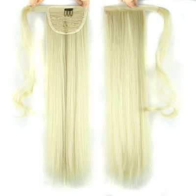 Long Straight Synthetic Hair Clips Ponytailtails Hair Drawstring Wrap Ponytailtail Ponytail Tail Hair Extensions Hair Pieces