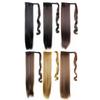 Long Straight Synthetic Hair Clips Ponytailtails Hair Drawstring Wrap Ponytailtail Ponytail Tail Hair Extensions Hair Pieces view 2