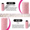120 Grit Small Sanding Bands for Nail Drill with 3.1MM Mandrel Bit Set and Mini 100/180 Grit Pink Nail Buffer Block Bundle view 3