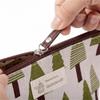 RomildaYuan Bear Tree Print Pattern Women's Travel Bag for Toiletries and Cosmetics - Portable Makeup Organizer in Soft Canvas view 4