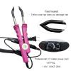USHTIGER Fusion Hair Extension Tools Connector Wands Install Fusion Flat K Tip Human Hair Keratin Extension Melting Tool Kit For Pre-Bonded Flat Tip Scalp Protectors Teflon Heating Plate Pink view 2